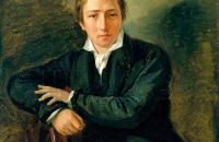 Heinrich Heine in jungen Jahren | Gemälde von Moritz Daniel Oppenheim, 1831