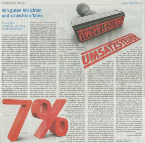 erschienen in: KunstZeitung. April 2012. S.17